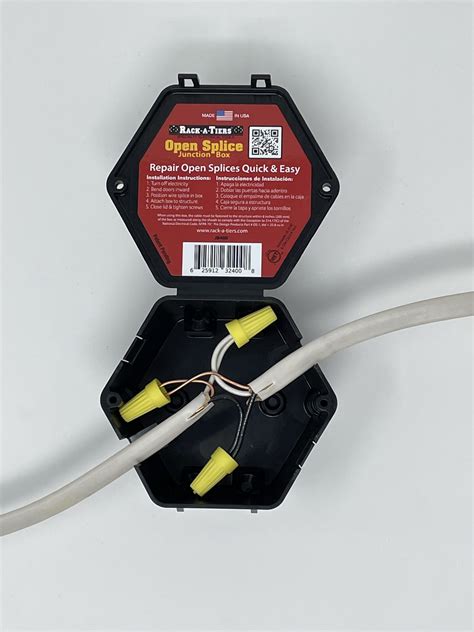 open box electric|electrical splice box with terminals.